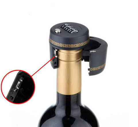 Wine Bottle Stopper With Combination Lock